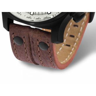 Vostok Europe Expedition Leather strap 595-black-Le-Brown